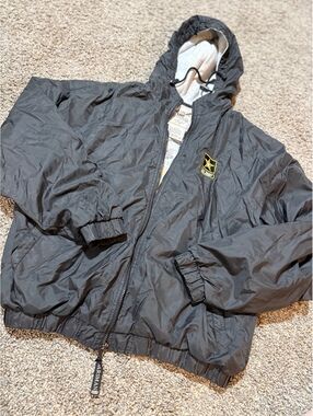 Vintage Oarsman 913 US Army Windbreaker Jacket Mens Large L Embroidered Eagle